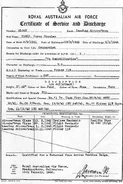 Percy Stanley Marks (1911 - 1988) RAAF Certificate of Service and Discharge