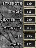 Base warrior attributes