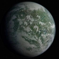 Vista espacial de Dagobah