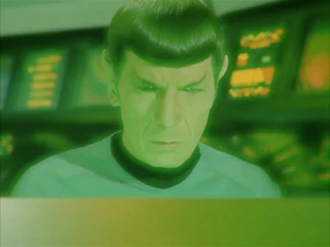 Spock and Kollos on the bridge