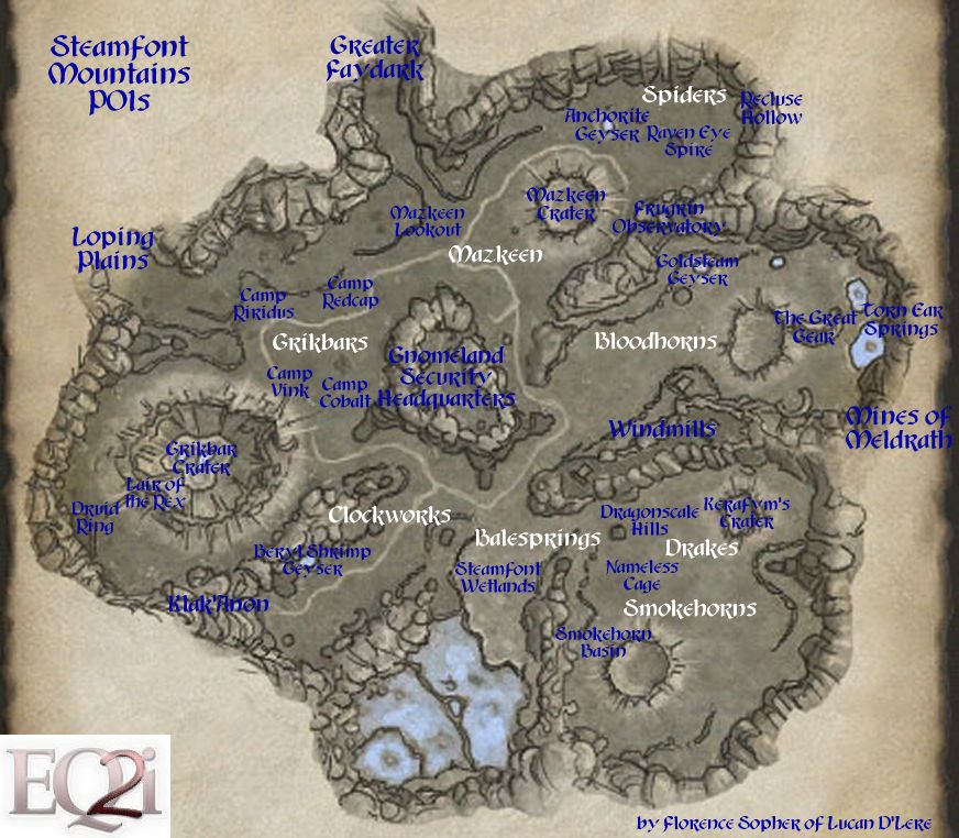 Butcherblock Mountains Map