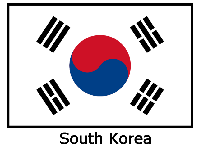 south korea and north korea flags. hot kids. north korea flag