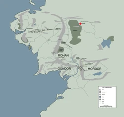 ESGAROTH location map in middle earth.PNG
