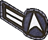 Rangabzeichen Crewman 2. Klasse Sternenflotte der Erde