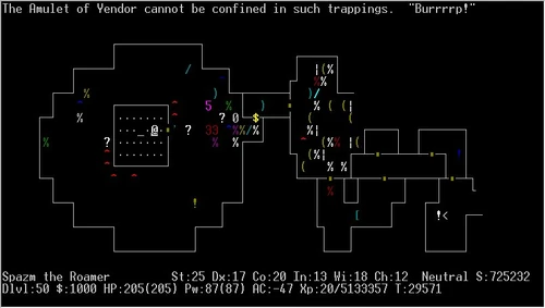 The Amulet of Yendor cannot be confined in such trappings. "Burrrrp!"