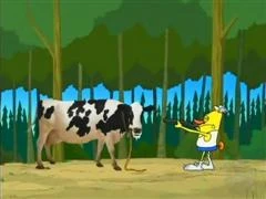 Wooldoorandliveactioncow