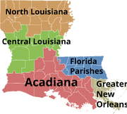 Louisiana regions map