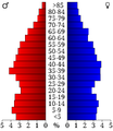 USA Cannon County, Tennessee.csv age pyramid.svg