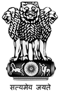 Three lions facing left, right, and toward viewer, atop a frieze containing a galloping horse, a 24-spoke wheel, and an elephant. Underneath is a motto: "सत्यमेव जयते".