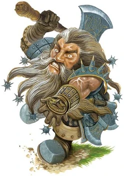 Angreifender Zwerg