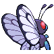 Imagen posterior de Butterfree macho en la cuarta generación