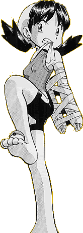 Crystal maniatada para entrenarse.
