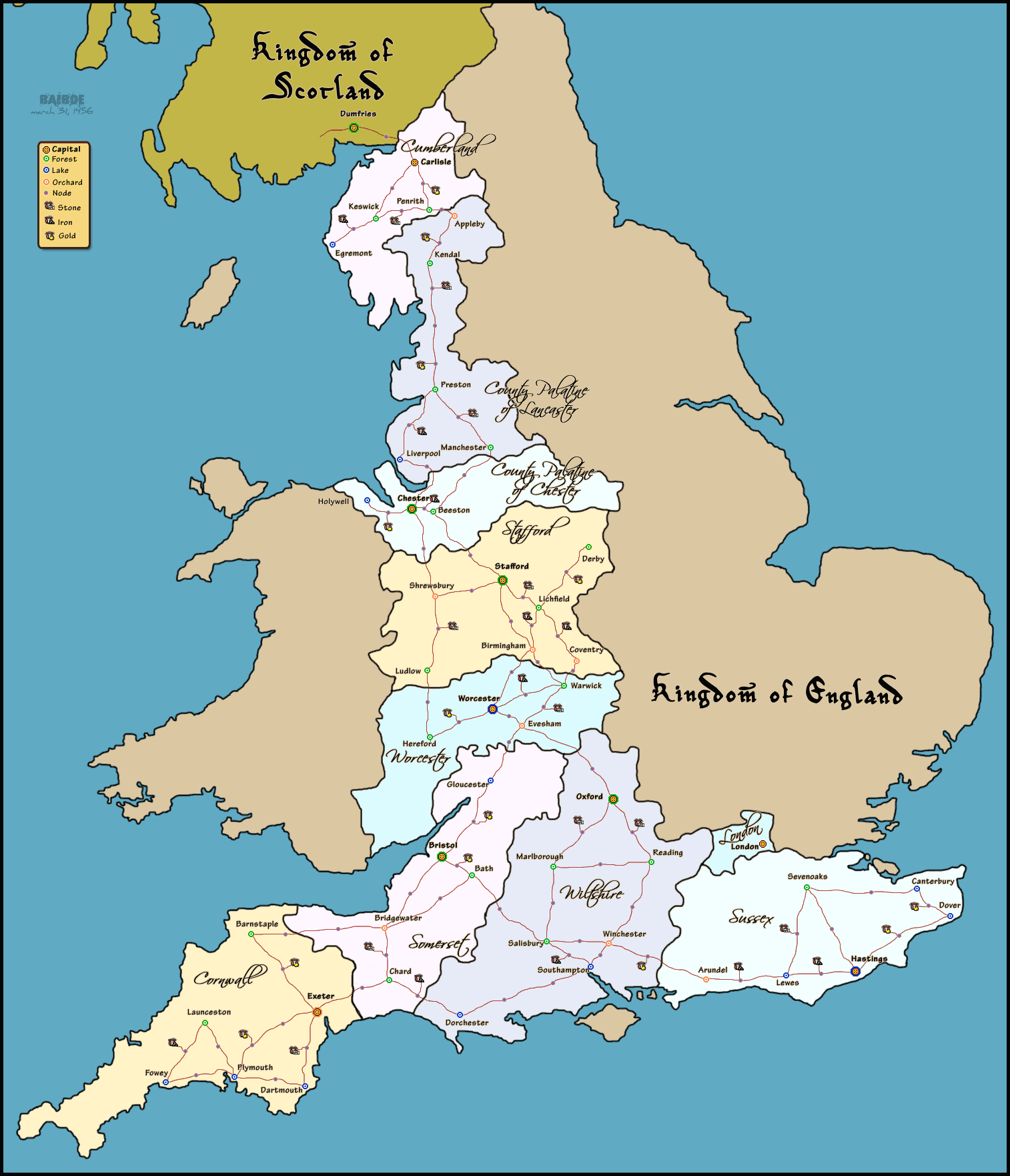 Map Of England 1000 Ad