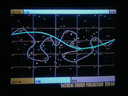 Kurs der Voyager durch den Raum der B'omar