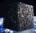 Borg cube orbits Earth.jpg