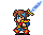 Bartz attacking with the Ultima Sword.