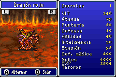 Estadisticas Dragon Rojo