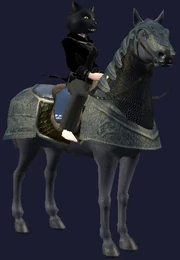 Blue-saddled Rujarkian Destrier horse