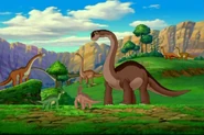 Saltasaurus In Background