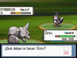 Combate Onix Staravia Diamante y Perla