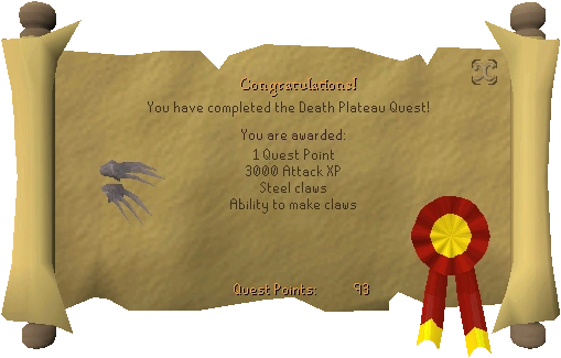 Death Plateau Reward