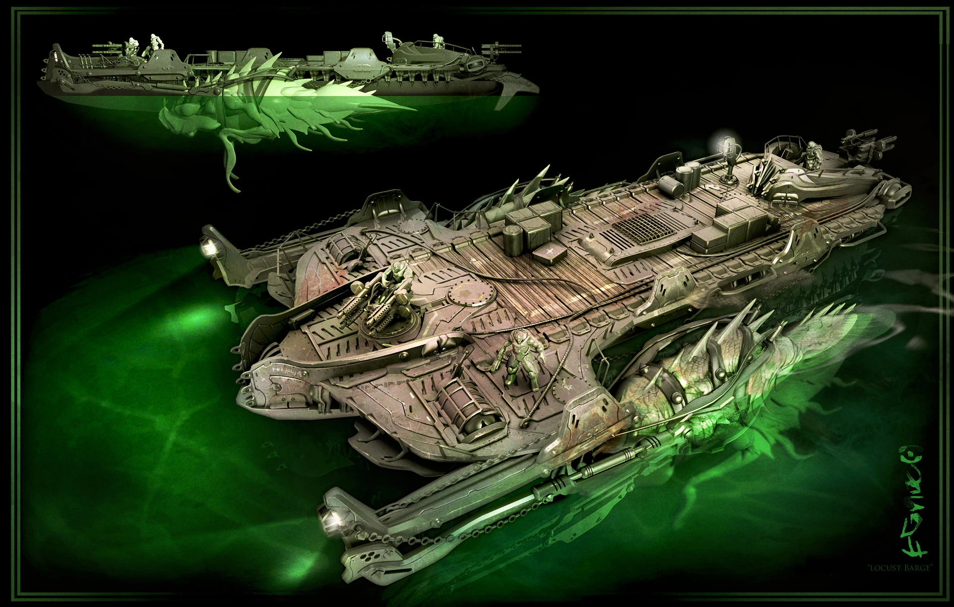 Locust Gunboat Gearspedia, the Gears of War wiki Gears of War, Gears of War 2, weapons, and more