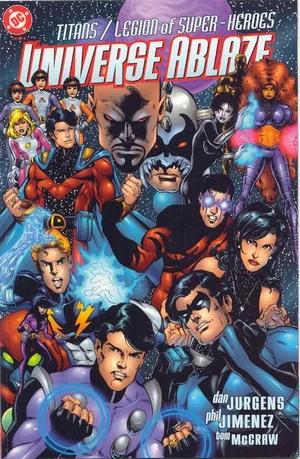 Cover for Titans/Legion of Super-Heroes: Universe Ablaze #4