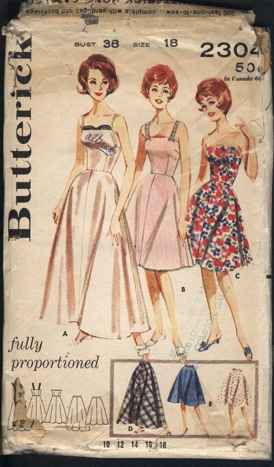 Butterick on Butterick 2304  Misses  Proportioned Slip And Petticoat  A  Fitted