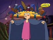 Helga as Football Head worshipper