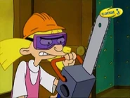 Helga as parrot tamer