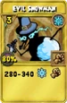 Evil Snowman Treasure Card