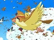 EP482 Pikachu volando con Pidgeot