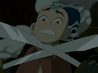 Blue Spirit threatens Aang