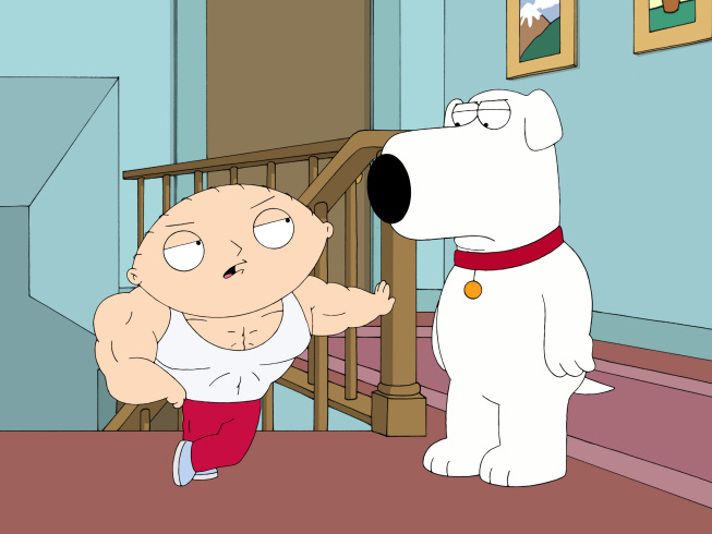 Stewie Beating Brian