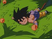 Goku leaves with Shenron