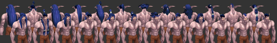 NightElf Male Hairstyles