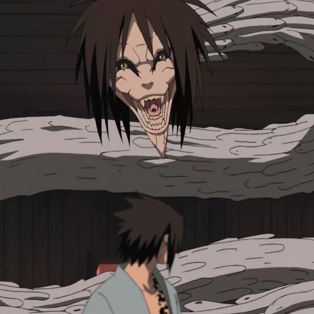 I thought Orichimaru shirtless would resemble a prune. : Naruto