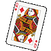 Standard 75x75 collect cards diamonds queen 01