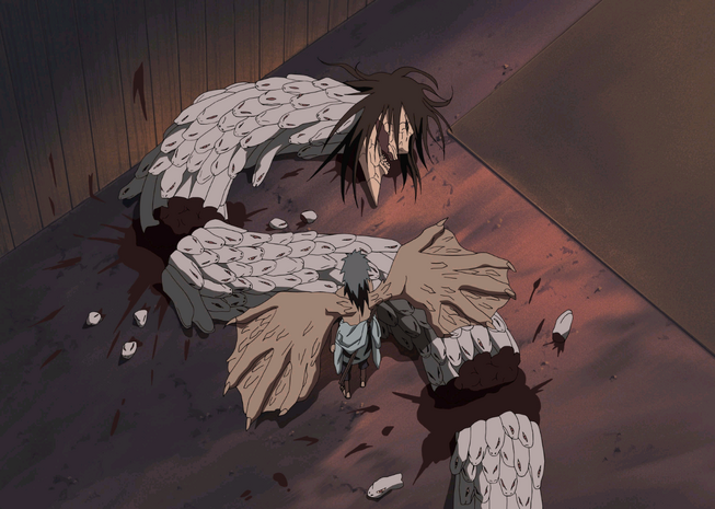 lịch sử và lý lịch của orochimaru 653px-Sasuke_Defeats_Orochimaru