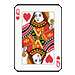 Standard 75x75 collect cards hearts queen 01
