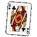 Standard 75x75 collect cards clubs queen 01