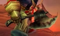 An orc holding the Wraith Scythe