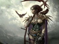 Fantasy woman w- scyth