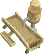 Oak pet feeder detail