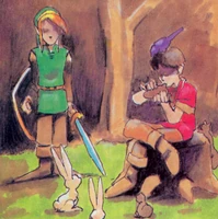 Link and the Flute Boy