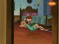 Lila's tickling Olga.JPG