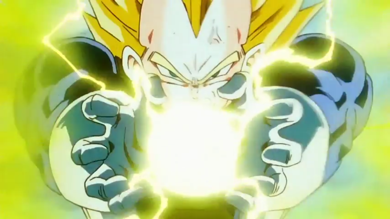 Is vegeta doing a galick gun or final flash. Japanese dub says