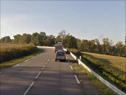 La RN147 entre St-Bonnet-de-Bellac et Bellac