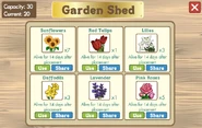 Garden shed inside