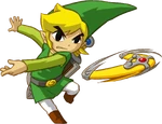 Artwork of Link using the Boomerang from Spirit Tracks